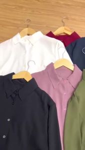 Baju Kemeja Olivia Wanita Shera Shirt Long Sleeve Kemeja Hitam Wanita Lengan Panjang