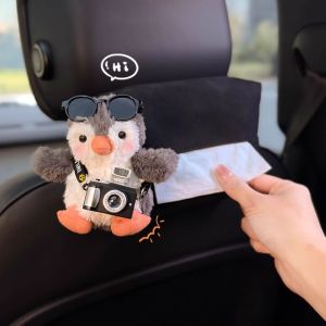 Hộp Đựng Khăn Giấy Hình Chim Penguin Gắn Tường Hộp Đựng Khăn Giấy Dùng Trong Ô Tô Đồ Trang Trí Dễ Thương Túi Cầm Tay Treo