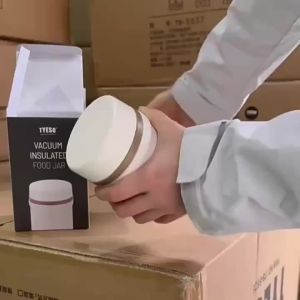 TYESO | TYESO 450ml/600ml Thermal Food Jar 316 Stainless Steel Vacuum Flasks Office Workers Portable Hot Cold Stewing Cup Water Bottles