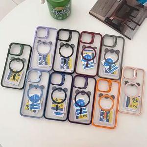 MagSafe Case with Invisible Bracket Stand And Camera Lens for iPhone 11 Pro Max to 16 Plus