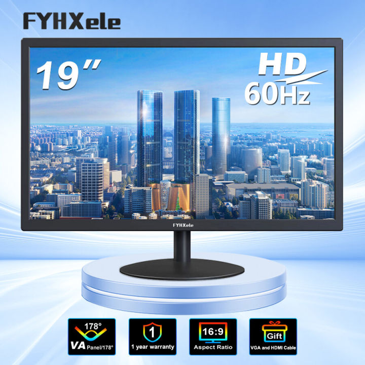 FYHXele pc monitor 19 Inch/22inch/24inch/27inch computer monitor 60Hz ...
