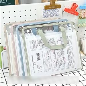 A4 Document Organizer File Bag Expanding File Folder Organizer 2Pcs Storage Bag Office Supplies