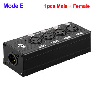 XLR Balanced Audio Splitter 3 Pin 1 Input 4 Output Audio Signal Splitter Box No Power Needed Supply 1X4 XLR Audio Splitter