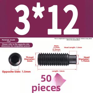 OPPU | Conical End Set Screw Hex Socket No Head Thread