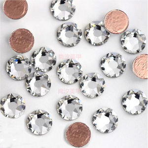White Flat Bottom Super Shiny Crystal Nail Art Rhinestones Clothing DIY Heat Transfer Crystals Any Skin Type Beauty Tools