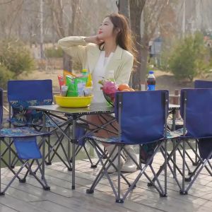 Outdoor foldable table dining table multifunctional foldable outdoor camping picnic