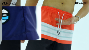 UNIFIT Mens Puff Grid Board Shorts Above The Knee Beach Short Menswear Lingerie Tropical  UFS-401