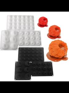 Khuôn Làm Bánh Silicon Thiết Kế Hình Quả Mâm Xôi - 6/12/24 Ô Cấp Thực Phẩm Dụng Cụ Làm Bánh Mousse Sô Cô La Thân Thiện Với Môi Trường Đồ Dùng Nhà Bếp