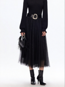 Vero Moda | Sequined High-Waist A-Line Skirt