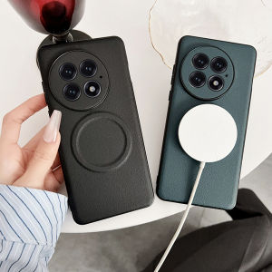 Case for OnePlus 13R OnePlus Ace 5 Pro OnePlus 13 OnePlus 12 Simple Pure Color Leather Phone Case Hard Cover Magsafe Wireless Charging Drop-proof Shockproof Case