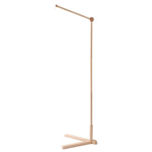 Lets make | Natural Beech Wood Wooden Floor Baby Mobile Stand - Height Adjustable 360 Degree Rotation - Easy Installation for Crib & Bassine