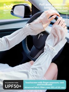 miiow | Womens Summer New Ice Silk Sun Protection Sleeve Covers Breathable Thin Driving Arm Protector MiiOW Brand H-MT908-1
