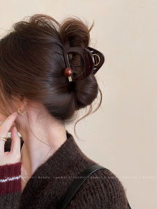 High Quality Half round Hollow out Pearl Hair Clip Womens New 2025 Shark Tail Hair Clip Hair Accessories Stylish Hair Grips