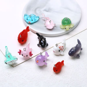 Handmade DIY Ornament Accessories Resin Three-Dimensional Creativity Marine Life Series Earrings Zipper Buckle Small Pendant Material