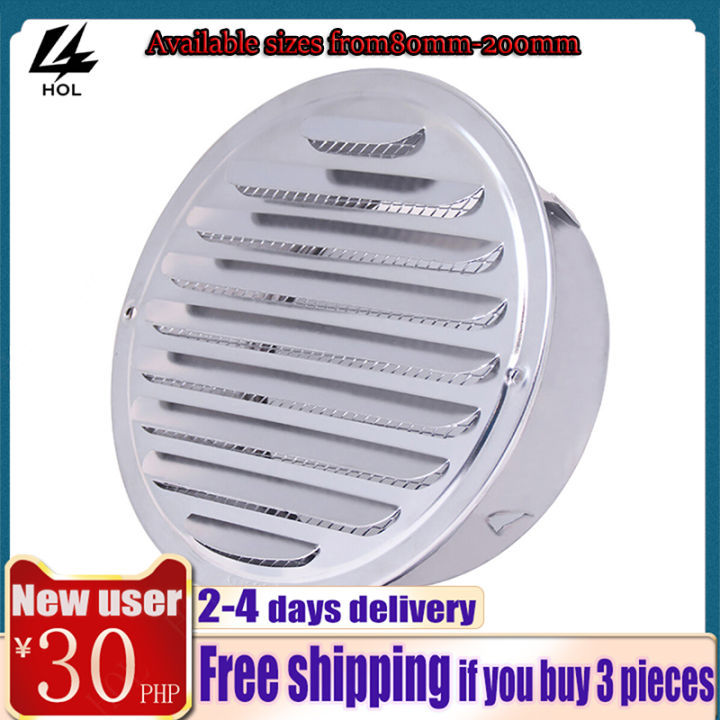 HOL Stainless Steel Wall Air Vent Ducting Ventilation Exhaust Grille