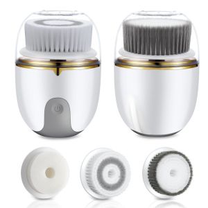 Máy rửa mặt Cleansing Brush 3in1 E001 máy massage mặt 3 đầu thay thế mẫu mới 2024