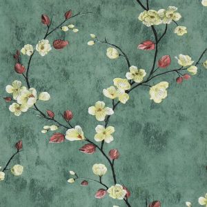 Floral Peel and Stick Wallpapers Green Self Adhesive Contact Paper Removable Waterproof Wallpaper For Bedroom Home Decoration