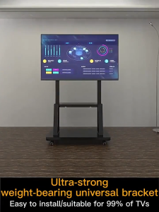 Adjustable Removable TV Stand Floor Hanging Mount Fits 32-90 Inch Monitors 360 Degree Rotation Vertical Cart TV Stand with Tray Maximum Weight 300KG