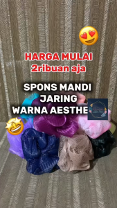 SPONGE MANDI JARING WARNA WARNI/spons mandi busa/bath puff