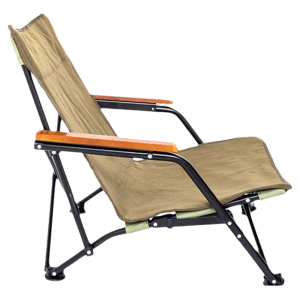YINGLE | Folding Portable Camping Chair for Beach and Leisure Wood Armrests