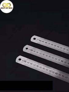 Ready Stock 15cm Stainless Steel Ruler Metal Ruler With One Handle Hole Stationery Supplies Student School Pembaris Besi