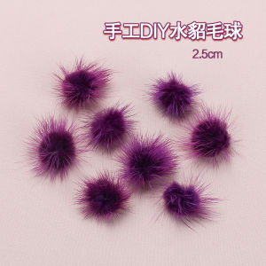 Mink Fur Ball Handmade DIY Jewelry Headdress Hair Accessories Authentic Plush Clothing Shoes and Hats Bag Decorative Fur Ball Hanging Ornaments