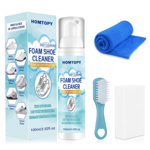 Shoe Cleaning KitSneaker cleaner Removes Dirt and Stainswith Brush and Towel Shoe Cleaner Work on White ShoesLeatherKnitPU