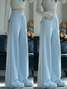 AmericanStyle Sport Pants Women High Waist Drapey Straight Casual WideLeg Sweatpants Spring New High Waist Draped Drape Style