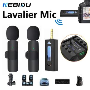 KEBIDU | KEBIDU Lavalier Microphone Wireless 3.5mm Omnidirectional Condenser Mic Megaphone for Camera Speaker Phone Recording Live Stream