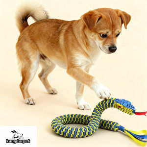 Snake Shape Rope Dog Toy Durable Chew Toy for Small Medium Dogs Teeth Cleaning Interactive Pet Toy
