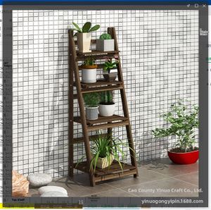 Multifunctional Wooden Plant Stand Shelving