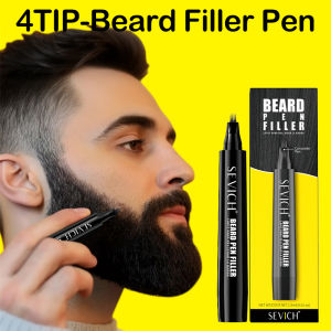 SEVICH Beard Filler Pen Waterproof Beard Coloring Pen Beard Coloring Filling Enhancer Black Fiber Hair Beard Stuffing Pen Tool
