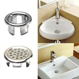 Kitchen Basin Trim Bath Sink Hole Round Overflow Drain Cap Cover Overflow Ring Hollow Decorate