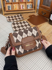 Original Saddle Bag DIY Hand-Woven Bag Homemade Material Bag Shoulder Messenger Bag Classy Textured Womens Bag Tide