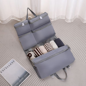 Travel Folding Storage Bag Underwear Socks Organizer Bag Polyester Material Seven-In-One Divider Luggage Organizer Bag
