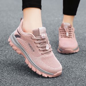 Comfortable Fall Mom Shoes Soft Bottom Anti-Slip Lightweight Elderly Womens Sports Shoes Middle-Aged And Elderly Walking Shoes