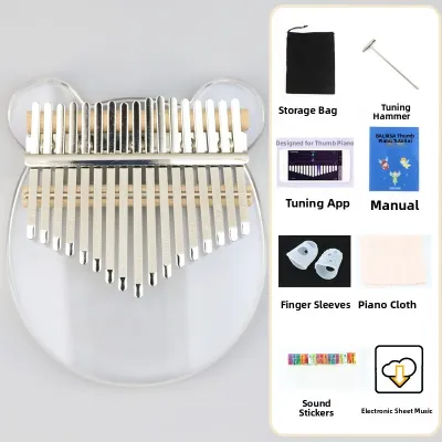 Crystal Thumb Piano Kalimba 21 Notes Portable Girls Musical Instrument Gift 34 Notes Small Music Tool Real Wood Lightweight