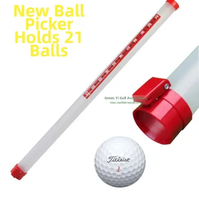 Plastic Portable Pick-up Golf Ball Retrieval Tool 21 Balls