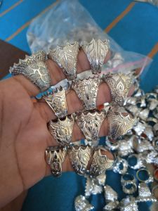 20pcs/1Kodi Ring Emban Akik Alpaka Super Model Ikat Mahkota Atau Sisir