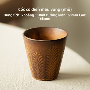 Cốc Cà Phê Thủ Công 230ml Cổ Điển Nồi Thay Đổi Cầm Tay Hoa Văn Miệng Lợn Đồ Dùng Ăn Uống Dụng Cụ Pha Cà Phê Đồ Dùng Gia Đình