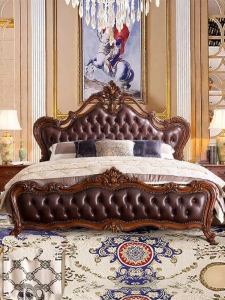 Giường Ngủ Chính Gỗ Cứng Bọc Da
