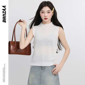 Áo Vest Cổ Cao Màu Trơn Phong Cách Hàn Quốc Đơn Giản Cao Cấp Cho Nữ Mùa Thu Thời Trang Mới Áo Lót Bên Trong