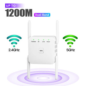 Fenvi | 5Ghz WiFi Repeater AC1200 Wi-Fi Booster WiFi Extender Amplifier 2.4G/5GHz Wi-Fi Signal Booster Long Range Network Access Point