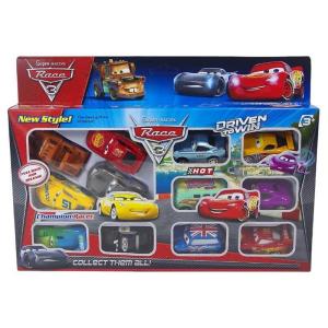 Disney | 12pcs/Set Disney Pixar Cars Lightning Mcqueen Jackson Storm Mater Pvc Model Back-Force Car Toy For Kids Festival Gift Set