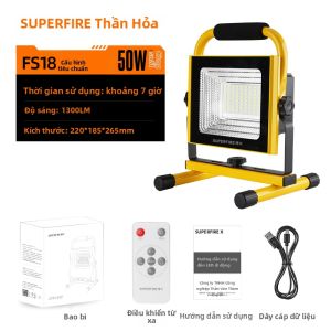 SUPERFIRE | Đèn Pin Cầm Tay Công Suất Cao cho Tình Huống Khẩn Cấp & Đưa Đi Dã Ngoại