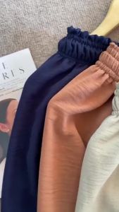 CELANA KULOT WANITA CRINKLE PREMIUM JUMBO HIGHWAIST AIRFLOW Model Tali Serut Bb 40-80Kg