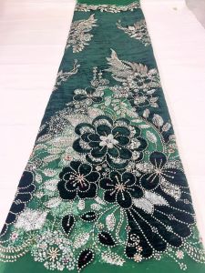 2026 African Luxury Beaded Velvet Lace Fabric Nigerian High Quality Tulle Sequins for Bridal Wedding Dress Fabric