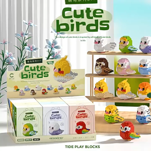 🐦นกตัวต่อจิ๋วสุดน่ารัก สีสันสดใส ประกอบง่าย เหมาะสำหรับสะสมหรือของขวัญSR