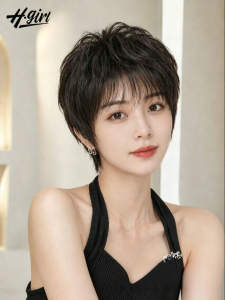 H.GIRL | Natural-looking Memory Fiber Short Hair Wig For Seniors