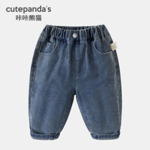 Fall Winter Casual Denim Jeans for Baby Boys Kids Long Pants Comfortable Breathable Cotton Polyester Blend No Fly Zipper Closure